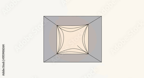 Geometrical grey border around a soft center  perfect for abstract backgrounds, minimalist designs, web graphics, or packaging materials.