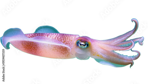 Obraz na plátně Vibrant flamboyant cuttlefish with colorful skin patterns and striking eyes unde