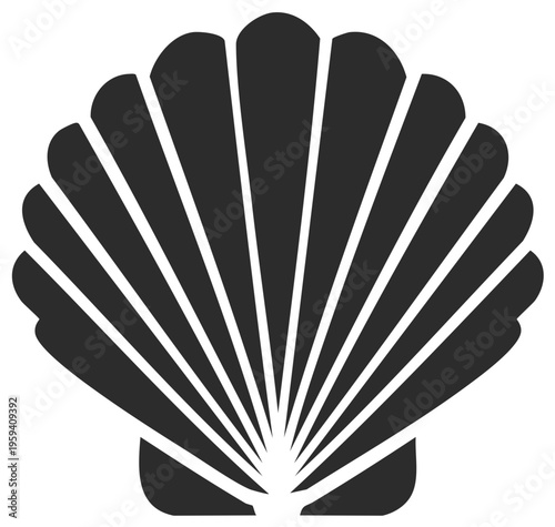 Elegant Seashell Silhouette Design for Coastal Decor Nautical Themes and Summer Art Projects