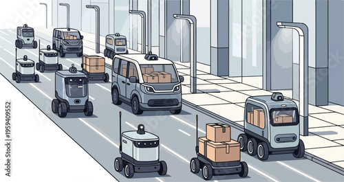 Autonomous Delivery Vehicles on City Street
