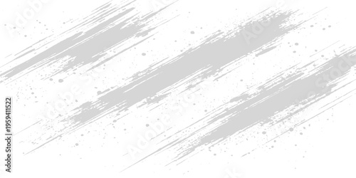 Abstract grunge background with grey ink splats and rough brush strokes on a vintage textured concrete wall surface design