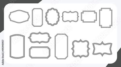 Vintage frames set isolated on white background. Decorative frame. Vector