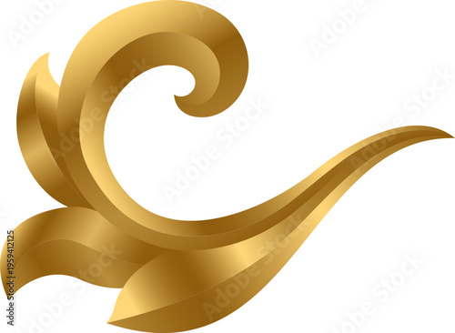 Kazakh golden ornament 3D look S1-09