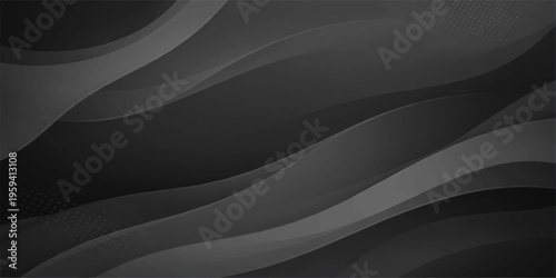Abstract dark background featuring elegant flowing waves and subtle gradient textured patterns