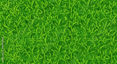 Seamless Green Grass Illustration Texture Background for Nature and Outdoor Design