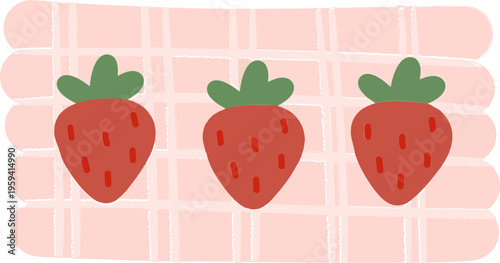 딸기 마스킹 테이프