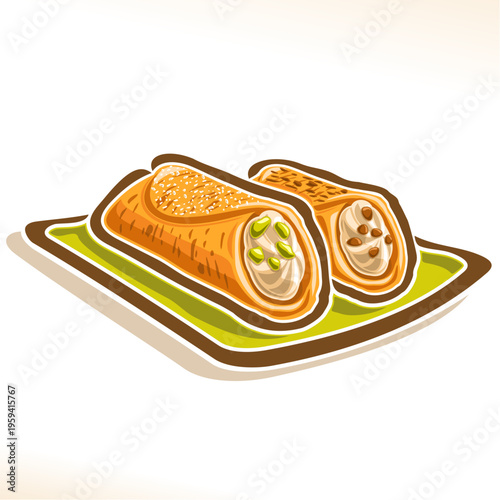 Vector logo for sicilian Cannoli