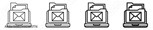 Email Icon Set Different Style Collection