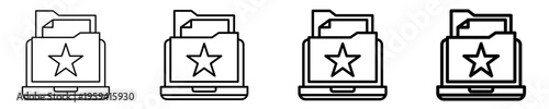 Star Icon Set Different Style Collection
