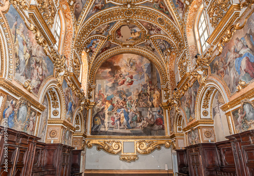 Interiors of san Paolo Maggiore church, Naples, Italy