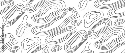 Bold Topographic Line Repeat Pattern
