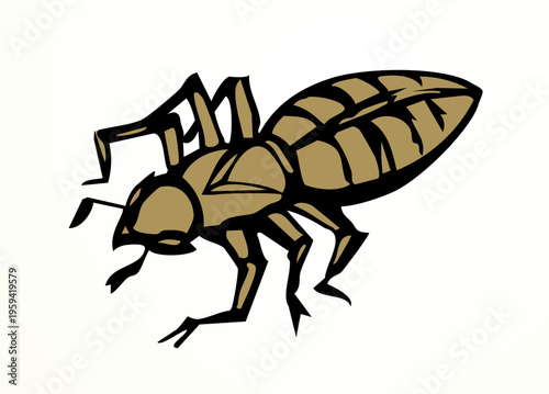 Vector drawing. Lice. One of the Plagues of Egypt.