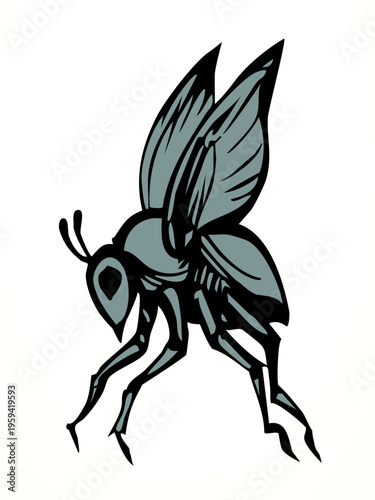 Vector drawing. Dogfly. One of the Plagues of Egypt.