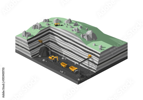Exploration and extraction of mineral resources from underground mines with heavy machinery