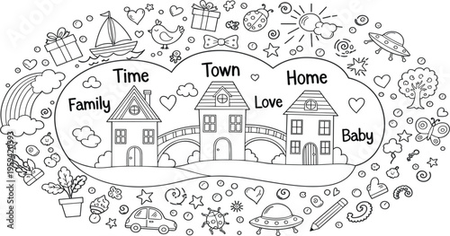 Versatile circular collection featuring dogs, cats, rabbits, birds, turtles, and essential supplies like collars, bones, and pet beds.