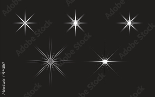 Glowing star ,flash light effect of flare light, glow sparkle effect, Abstract lens flare ignition