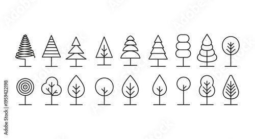 Vector Icon of Trees 1