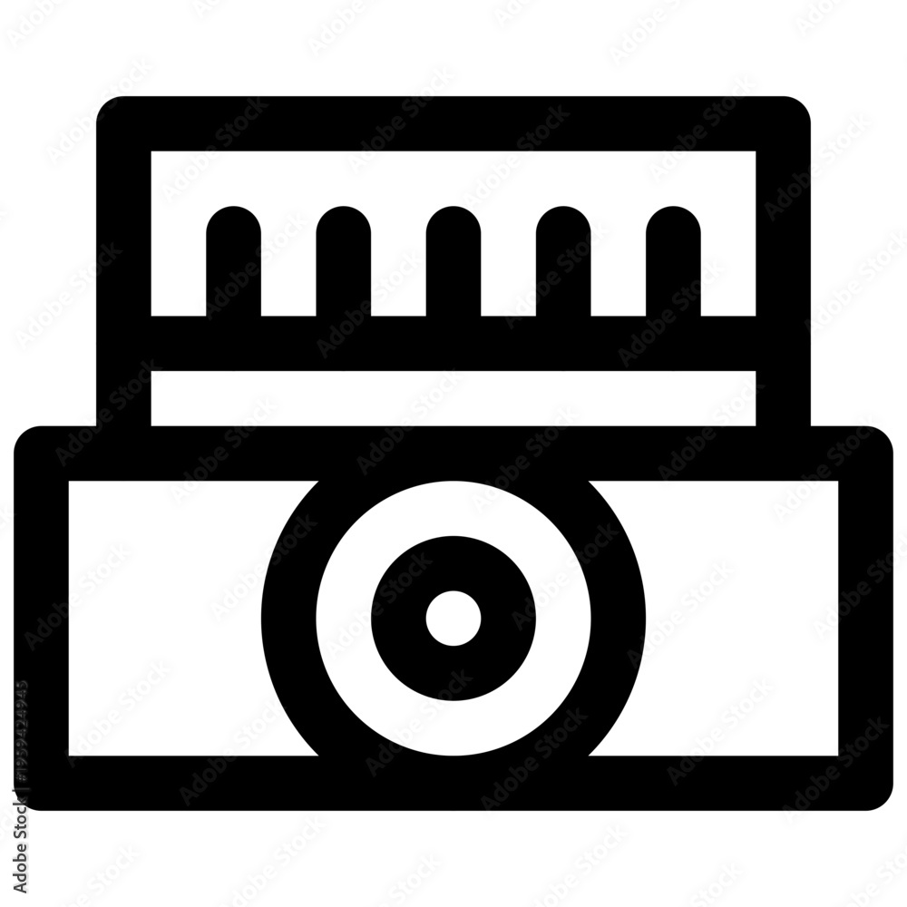 Fototapeta premium Slide projector. Editable stroke vector icon.
