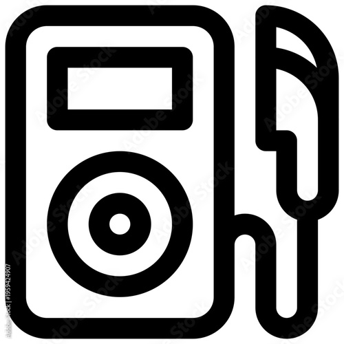 MP3 player. Editable stroke vector icon.