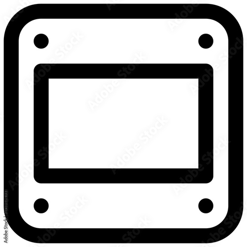 Photographic slide. Editable stroke vector icon.
