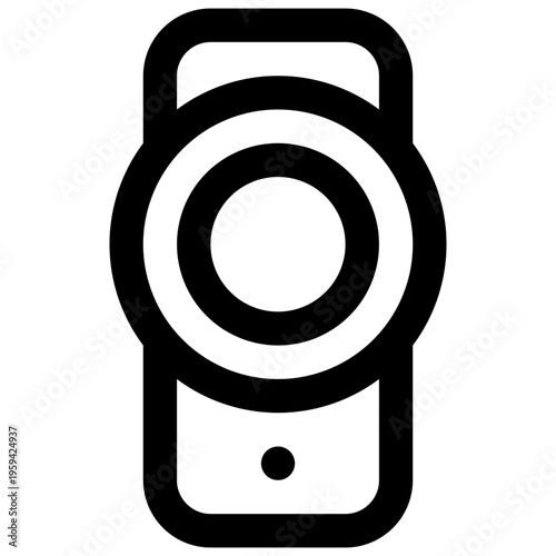 Super 8mm camera. Editable stroke vector icon.