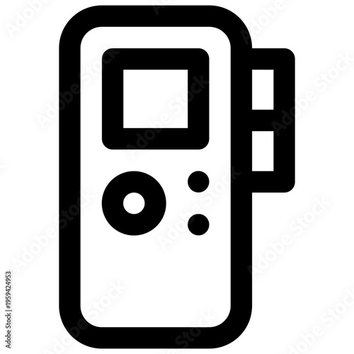 Voice recorder. Editable stroke vector icon.