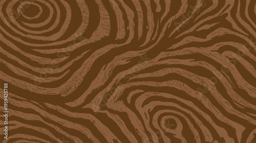 Tree rings and knots, seamless pattern. Wood grain texture, vector illustration.