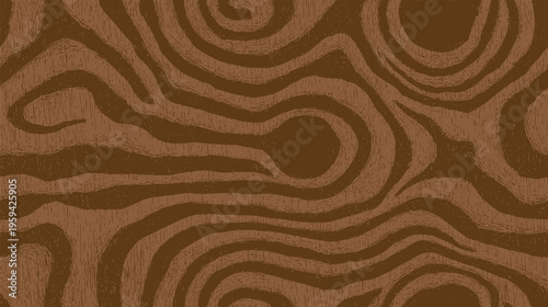 Tree rings and knots, seamless pattern. Wood grain texture, vector illustration.