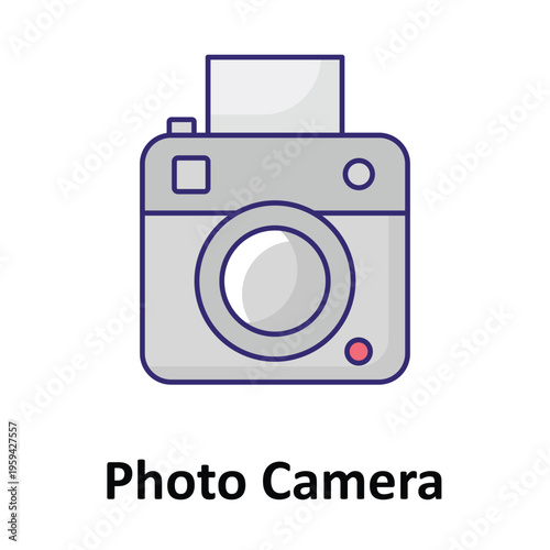 Photo Camera Vector icon which can easily modify or edit