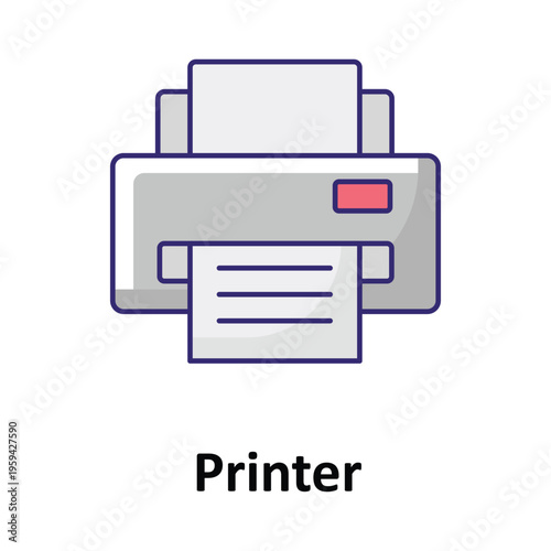 Printer Vector icon which can easily modify or edit