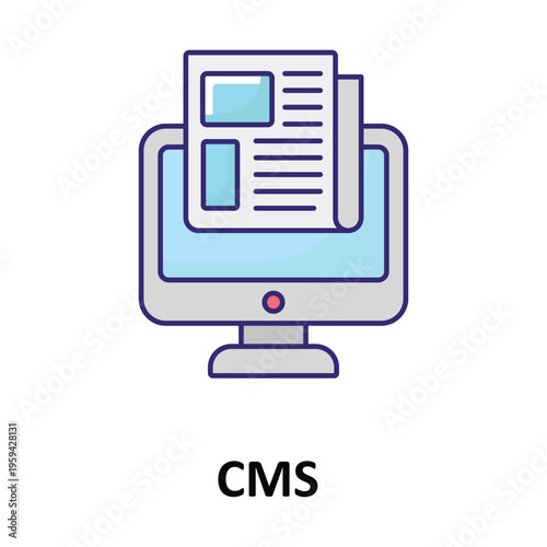 CMS Vector icon which can easily modify or edit