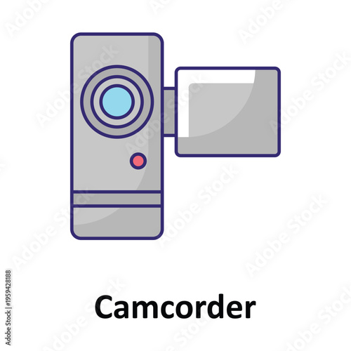 Camcorder Vector icon which can easily modify or edit