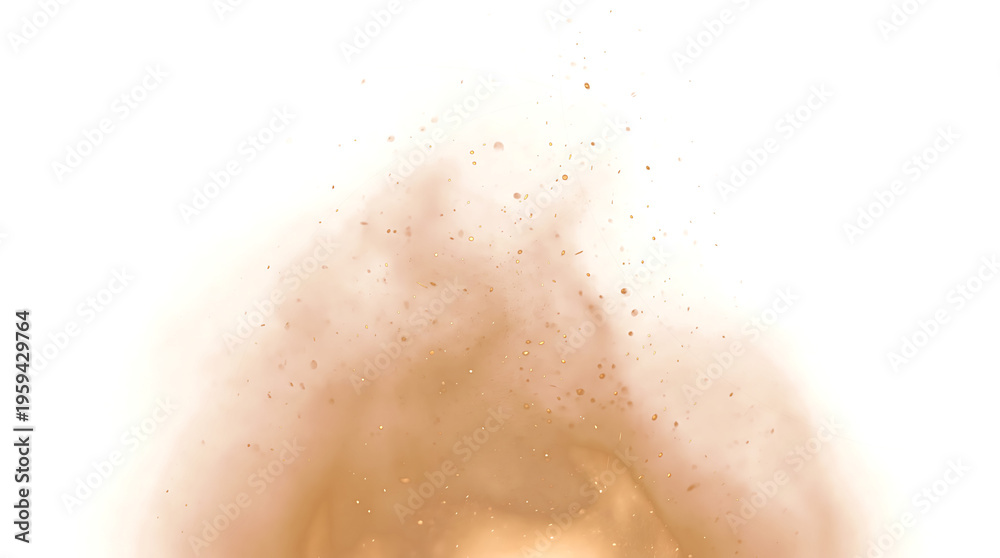 Fototapeta premium Amber glow with light haze isolated on transparent background