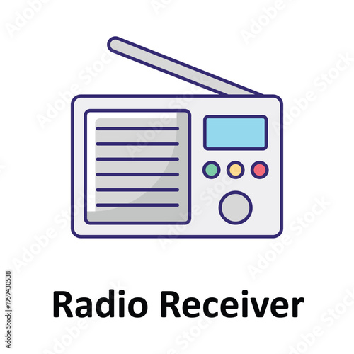 Radio Receiver Vector icon which can easily modify or edit