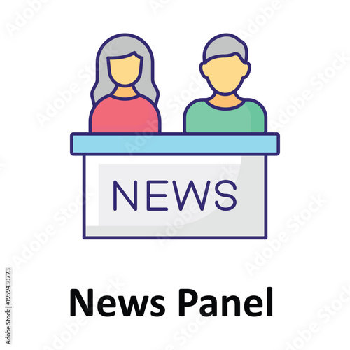 News Panel  Vector icon which can easily modify or edit