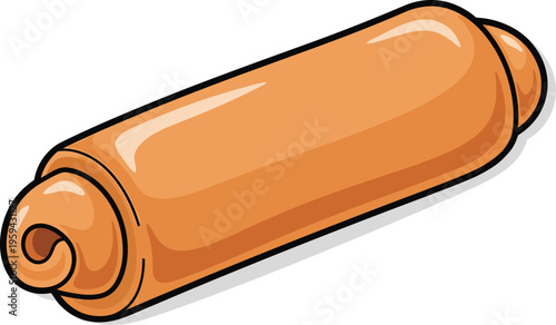 A delicious golden brown croissant pastry roll isolated on transparent background ready for morning breakfast treat