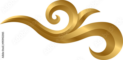 Kazakh golden ornament 3D look S1-12