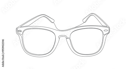 A simple line drawing of a pair of sunglasses