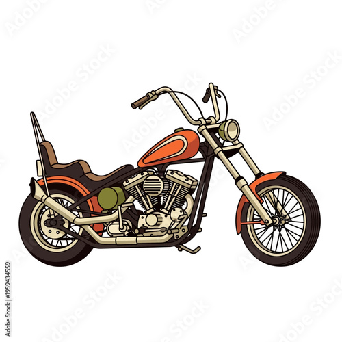 Custom Chopper Motorcycle