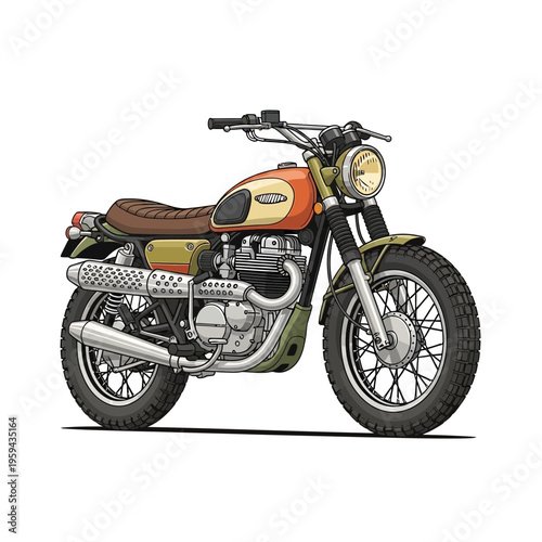 Vintage Motorcycle Illustration