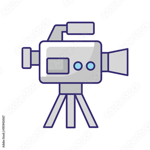 Movie Camera Vector icon which can easily modify or edit