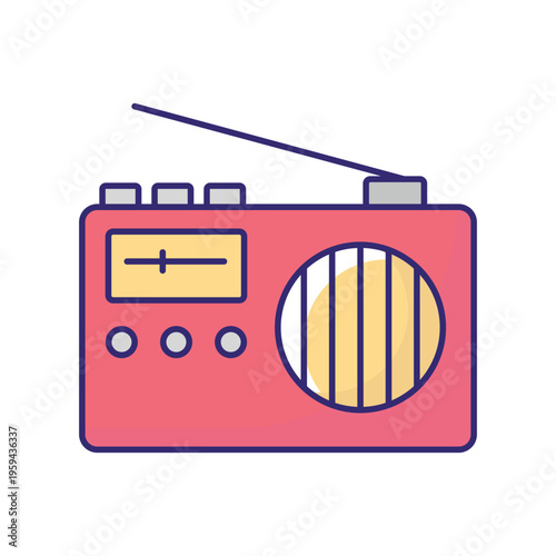News Radio Vector icon which can easily modify or edit