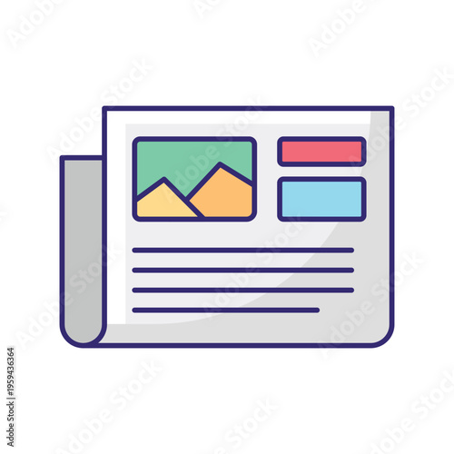 News Portal Vector icon which can easily modify or edit