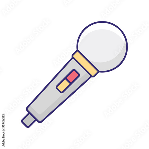 Interview Mic Vector icon which can easily modify or edit