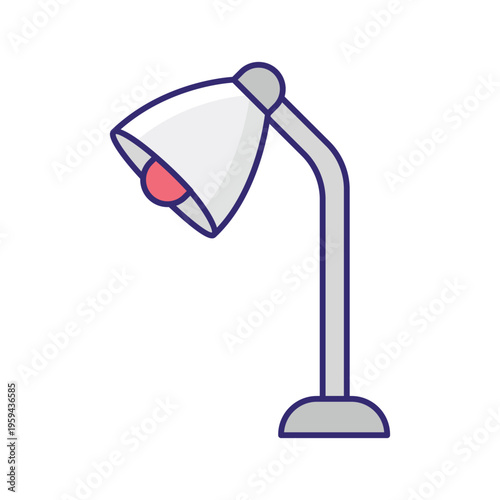 Desk Lamp Vector icon which can easily modify or edit