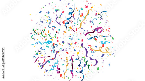 Golden Confetti Celebration, Transparent PNG Vector Graphics for Party Decorations