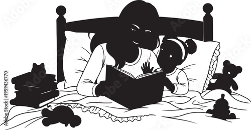 Happy black family enjoying togetherness, Family bond vector cartoon illustration