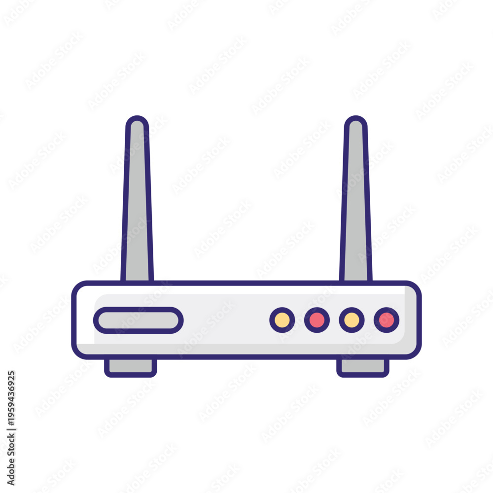 Obraz premium WiFi Router Vector icon which can easily modify or edit