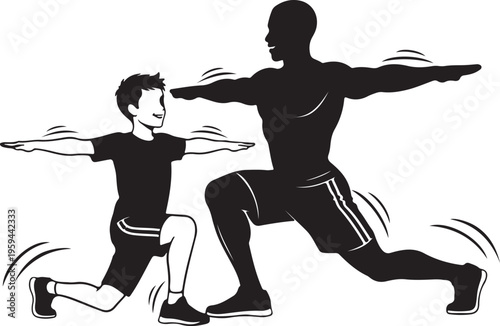 A family of four walking together likely heading to school