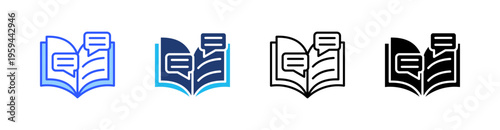 Storytelling Multi Style Icon Set Vector 